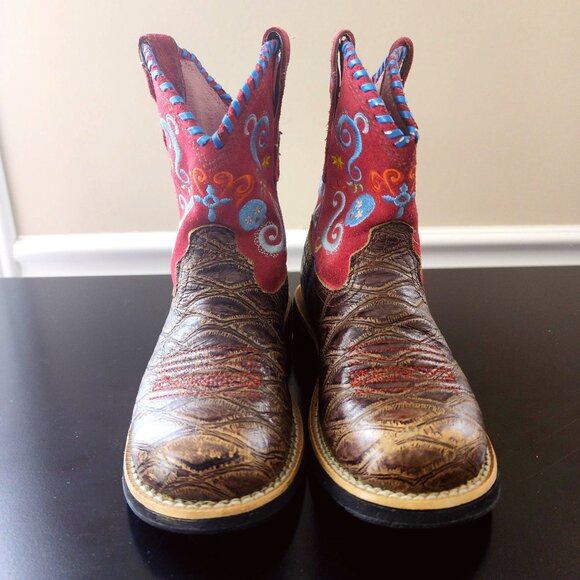 Ariat Youth Tombstone Skull Embroidered Cowboy Western boots Sz.12 (Little Kids) - Picture 7 of 11